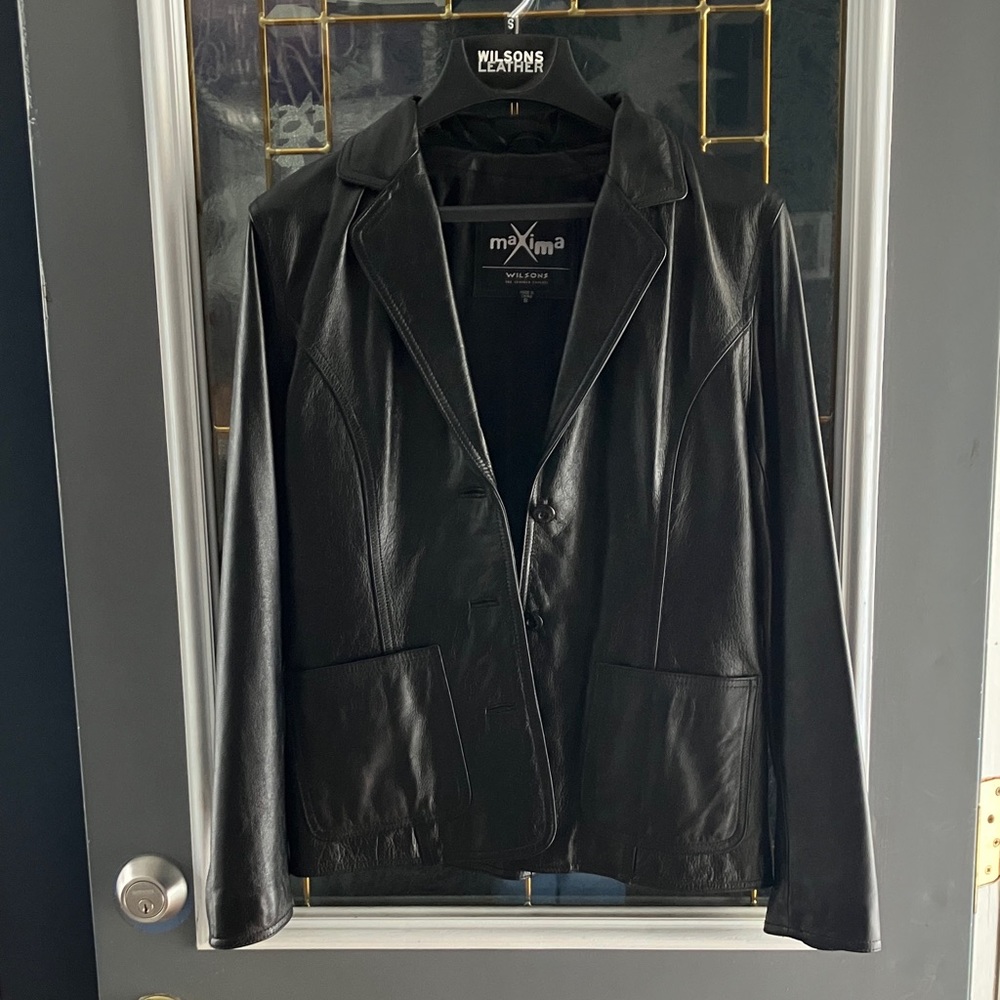 Maxima Midnight Black Leather Jacket